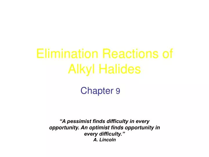elimination reactions of alkyl halides