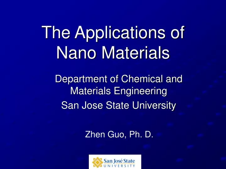 the applications of nano materials