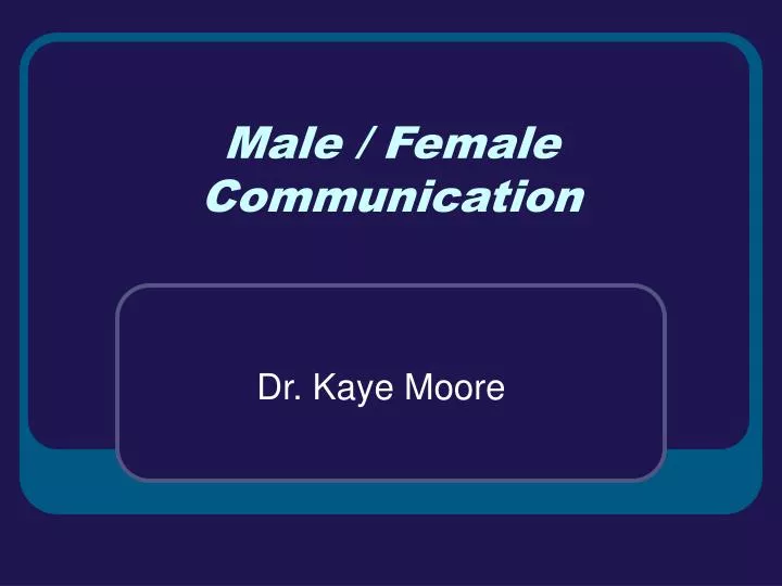 male female communication