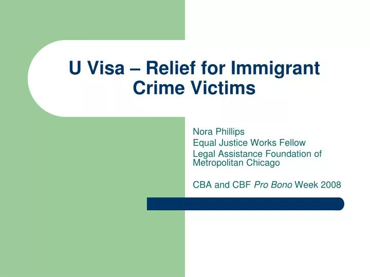 u visa relief for immigrant crime victims