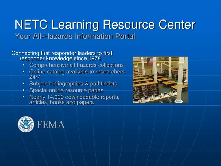 netc learning resource center your all hazards information portal