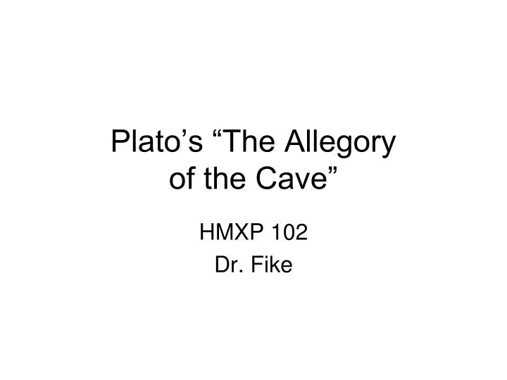plato s the allegory of the cave