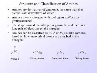 structure and classification of amines