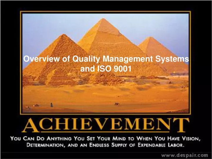 overview of quality management systems and iso 9001