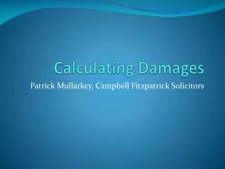 Calculating Damages