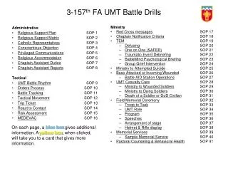 3-157 th FA UMT Battle Drills
