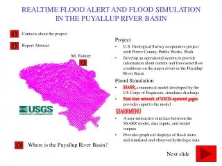 REALTIME FLOOD ALERT AND FLOOD SIMULATION IN THE PUYALLUP RIVER BASIN