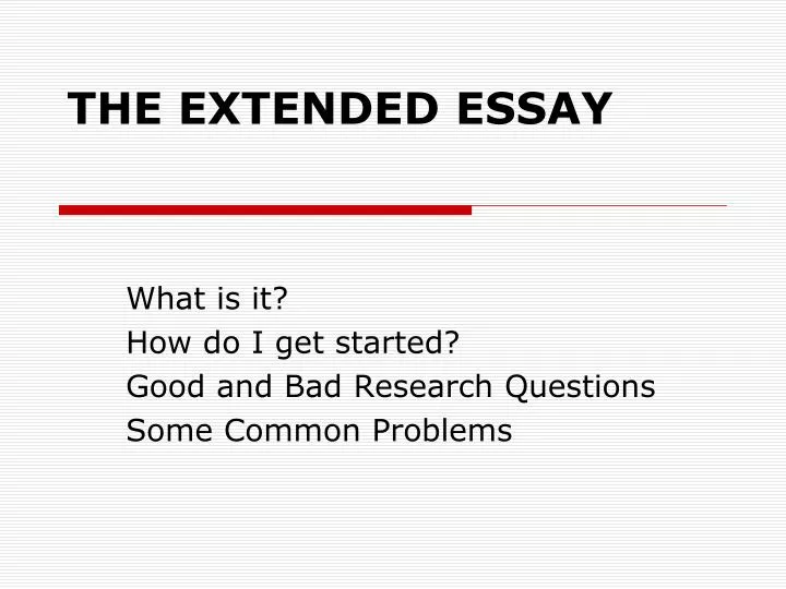 presentation of extended essay