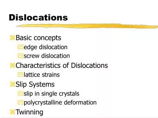 Dislocations