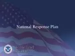 National Response Plan - slide 1