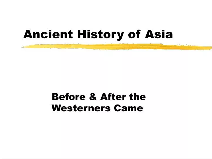 ancient history of asia