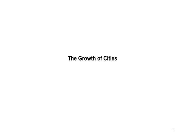 the growth of cities