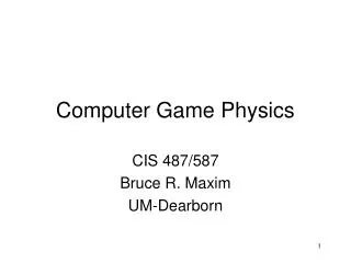 Computer Game Physics