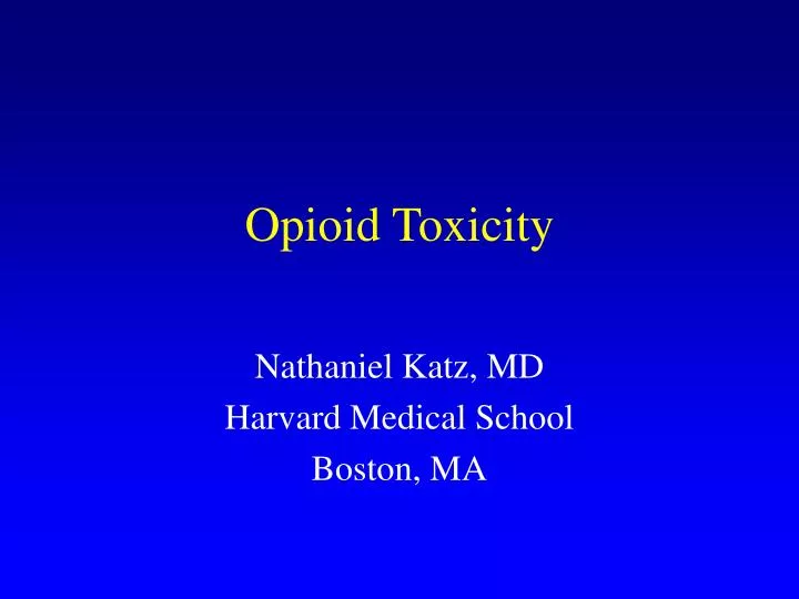 opioid toxicity