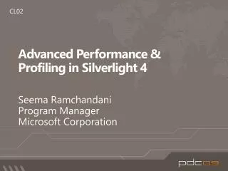 Advanced Performance &amp; Profiling in Silverlight 4