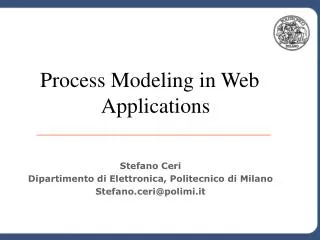 Process Modeling in Web Applications