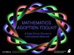 MATHEMATICS ADOPTION TOOLKIT - slide 1