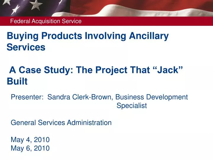 buying products involving ancillary services a case study the project that jack built