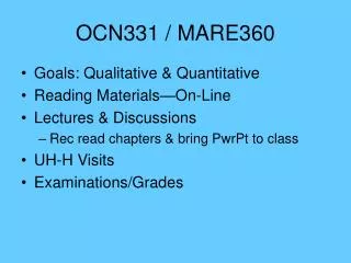 OCN331 / MARE360