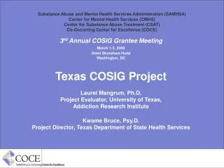 Substance Abuse and Mental Health Services Administration (SAMHSA) Center for Mental Health Services (CMHS) Center for S