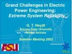 Grand Challenges in Electric Power Engineering: Extreme System Reliability - slide 1
