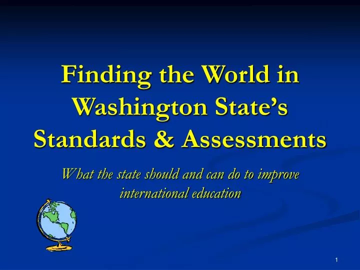 finding the world in washington state s standards assessments