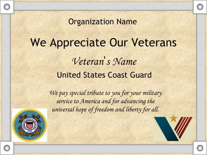 we appreciate our veterans