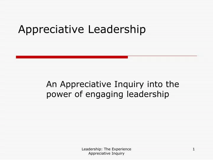 appreciative leadership