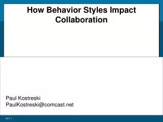 How Behavior Styles Impact Collaboration