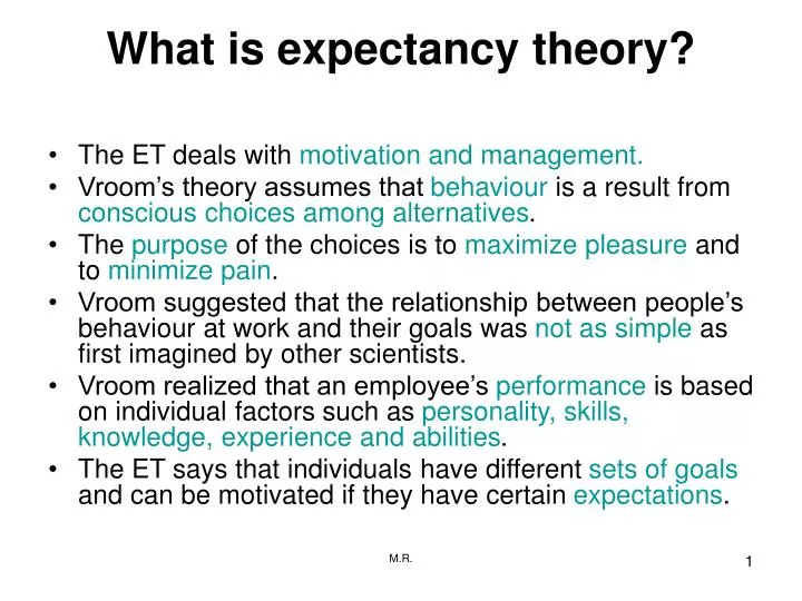 what is expectancy theory