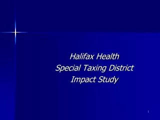 Halifax Health Special Taxing District Impact Study