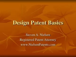 Design Patent Basics