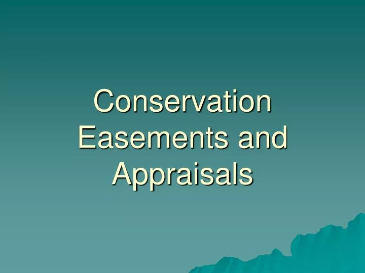 conservation easements and appraisals