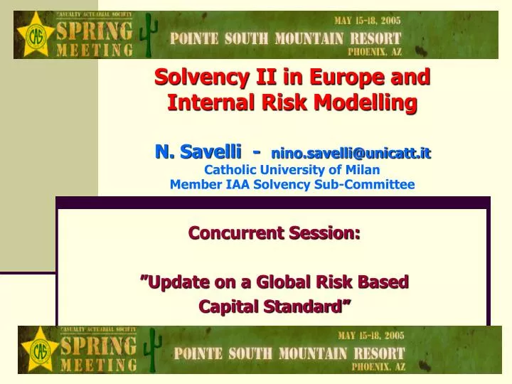 concurrent session update on a global risk based capital standard