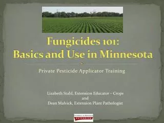 Fungicides 101: Basics and Use in Minnesota
