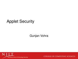 Applet Security