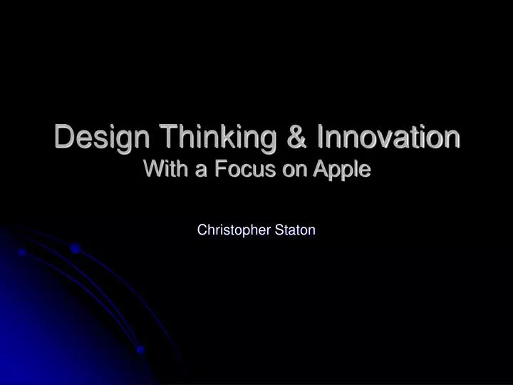 design thinking innovation with a focus on apple