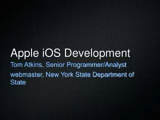 Apple iOS Development