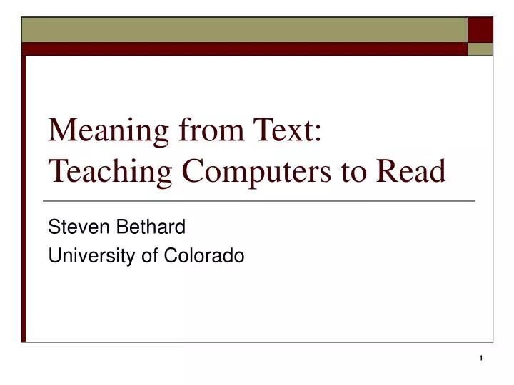 meaning from text teaching computers to read