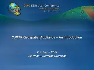 CJMTK Geospatial Appliance – An Introduction