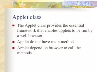 Applet class