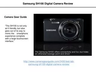 Samsung SH100 Digital Camera Review