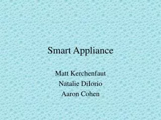 Smart Appliance