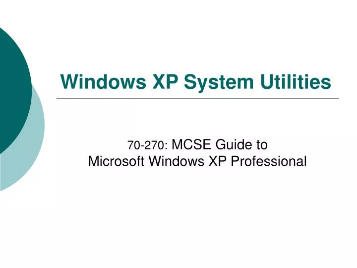 windows xp system utilities