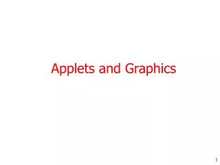 Applets and Graphics