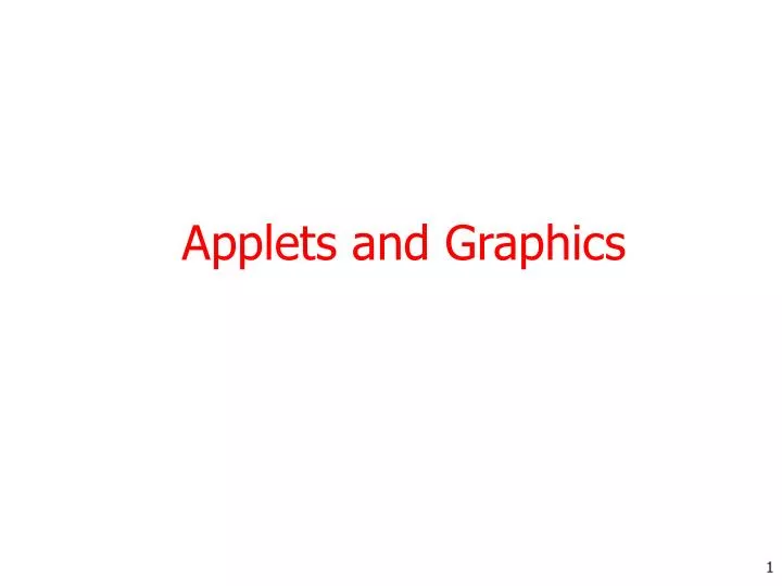 applets and graphics
