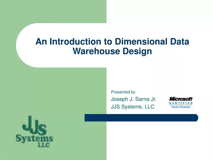 an introduction to dimensional data warehouse design