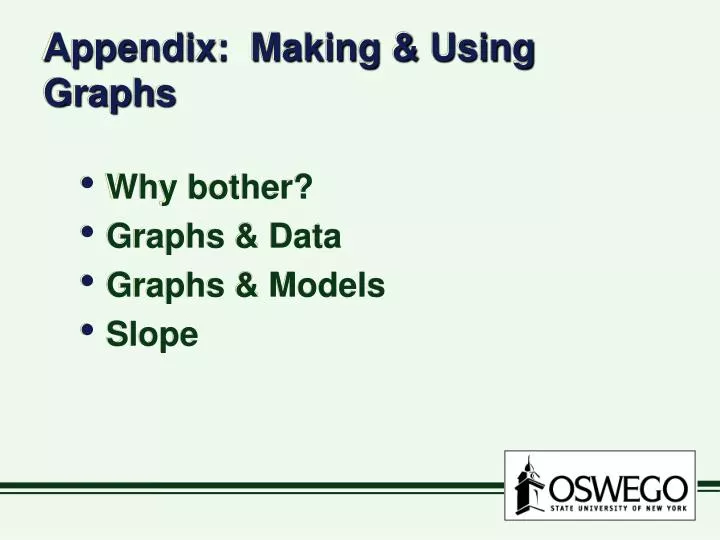 appendix making using graphs