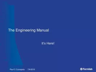 The Engineering Manual