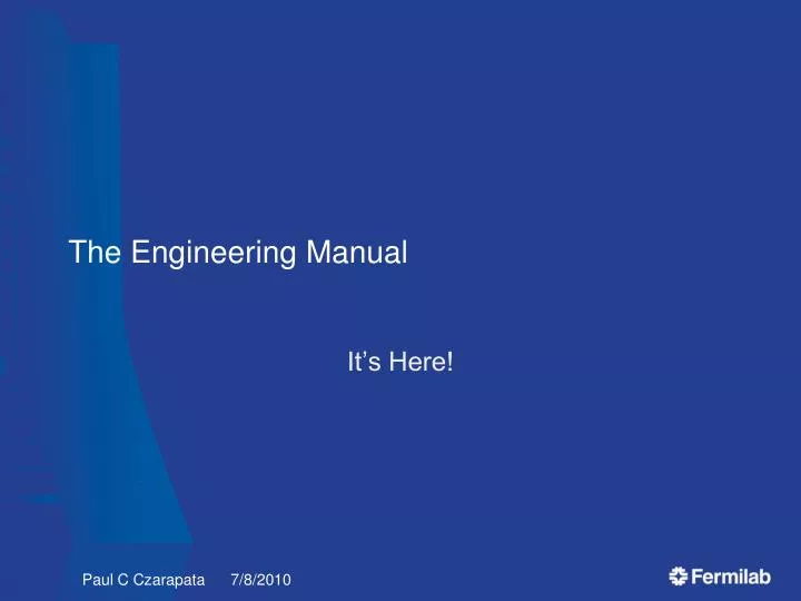 the engineering manual